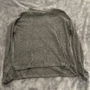 XS grey sweater with ribbed detail